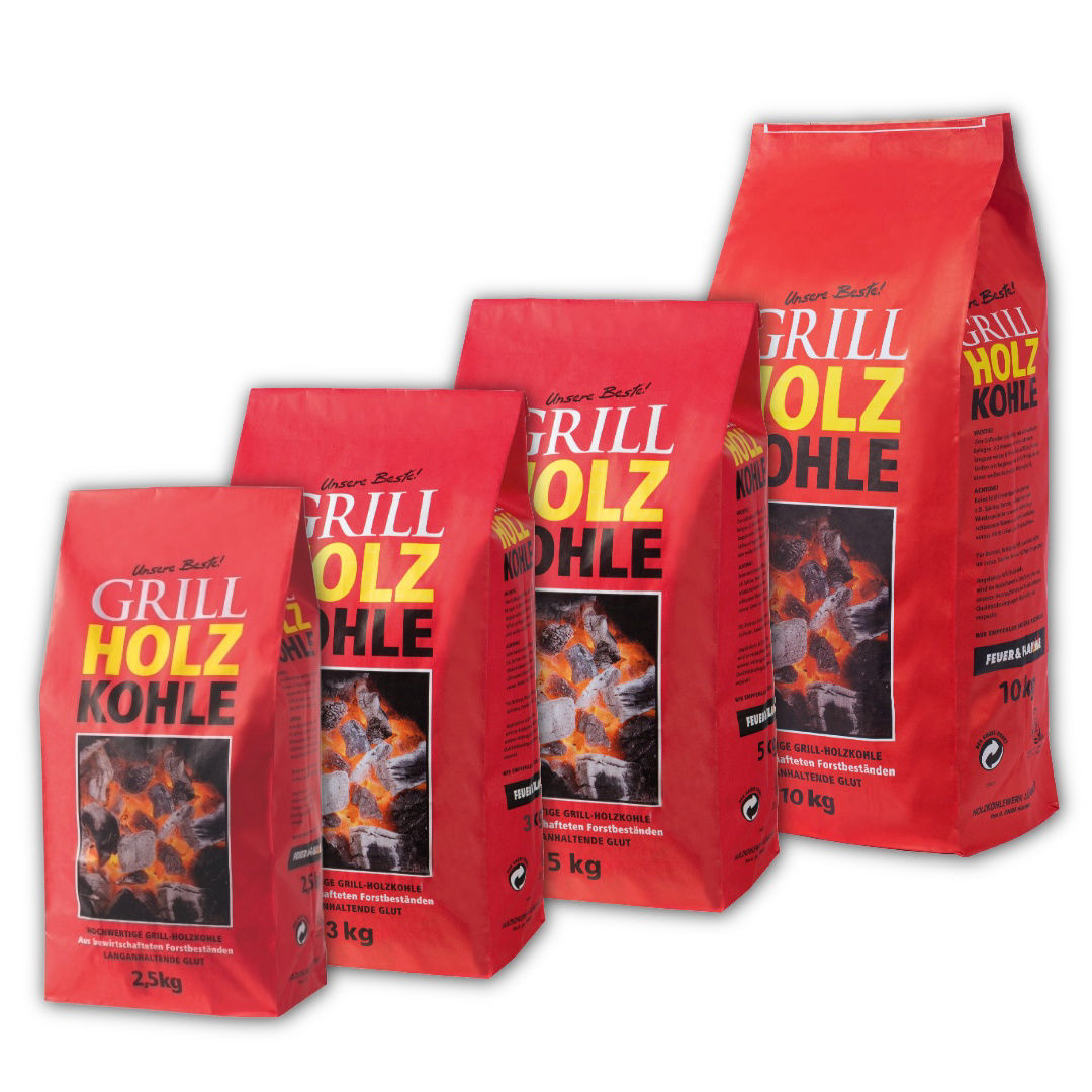 Feuer & Flamme Grillholzkohle alle Größen